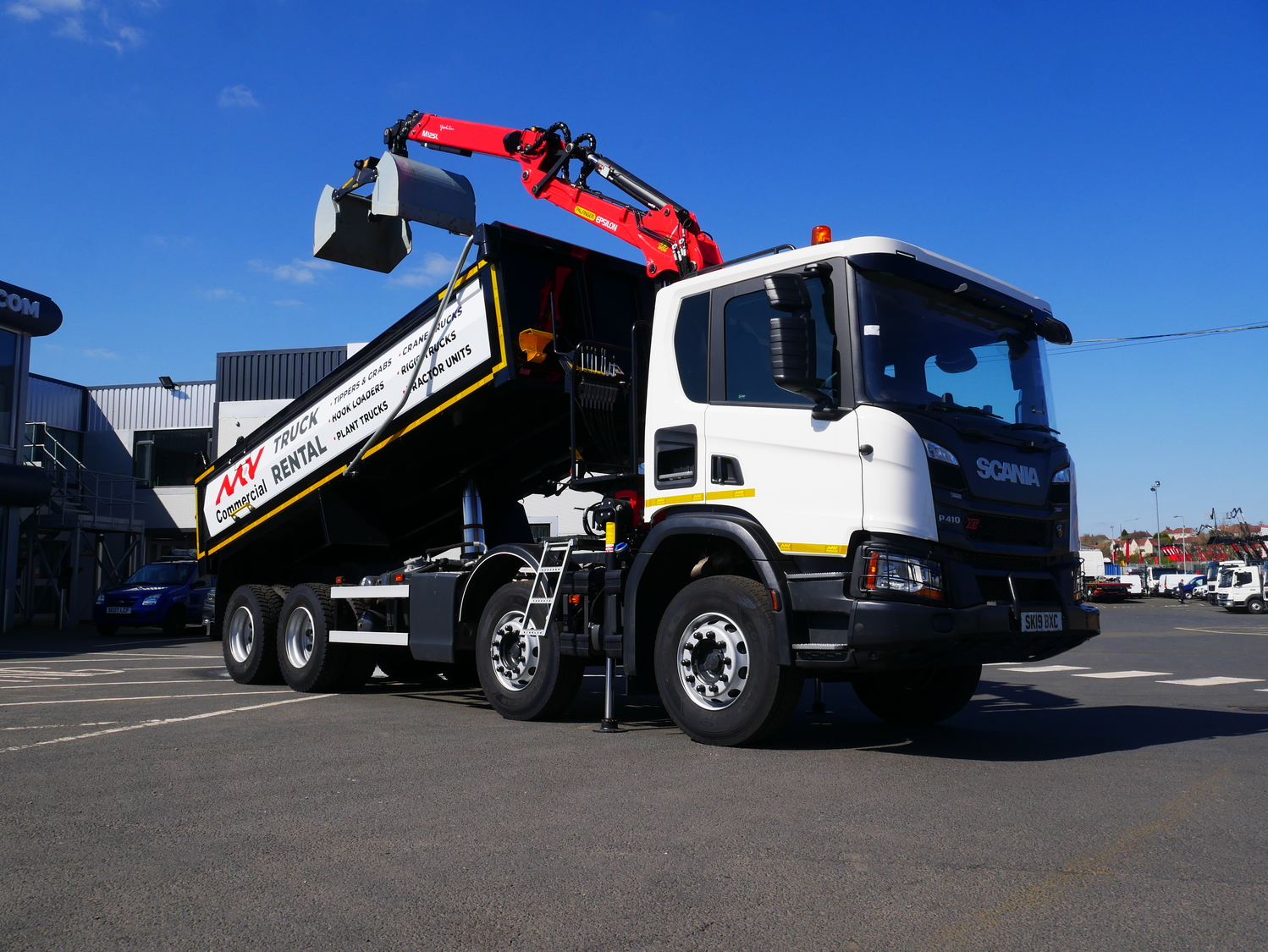 32 Tonne Scania P410 XT Tipper Grab With Palfinger Epsilon Crane Truck
