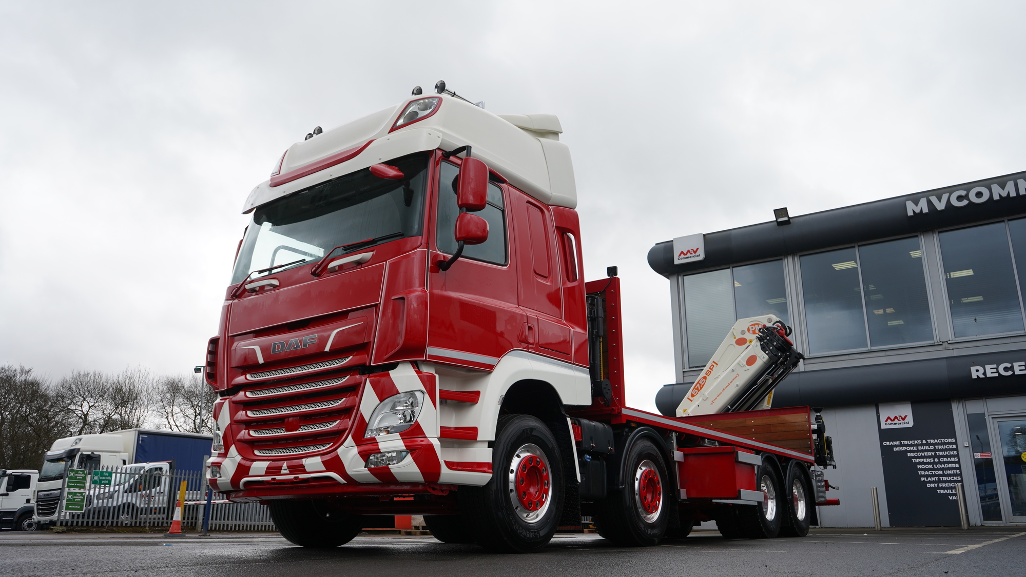 32 Tonne DAF CF 530 Flatbed With PM Crane Truck For Sale G300263 MV