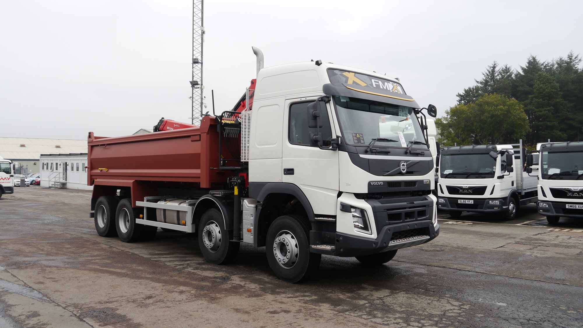 Tonne Volvo Fmx Tipper Grab With Palfinger Epsilon Crane Truck